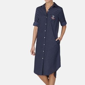 Lauren Ralph Lauren Nightshirt Robe Polka Dot Nautical size Large / L